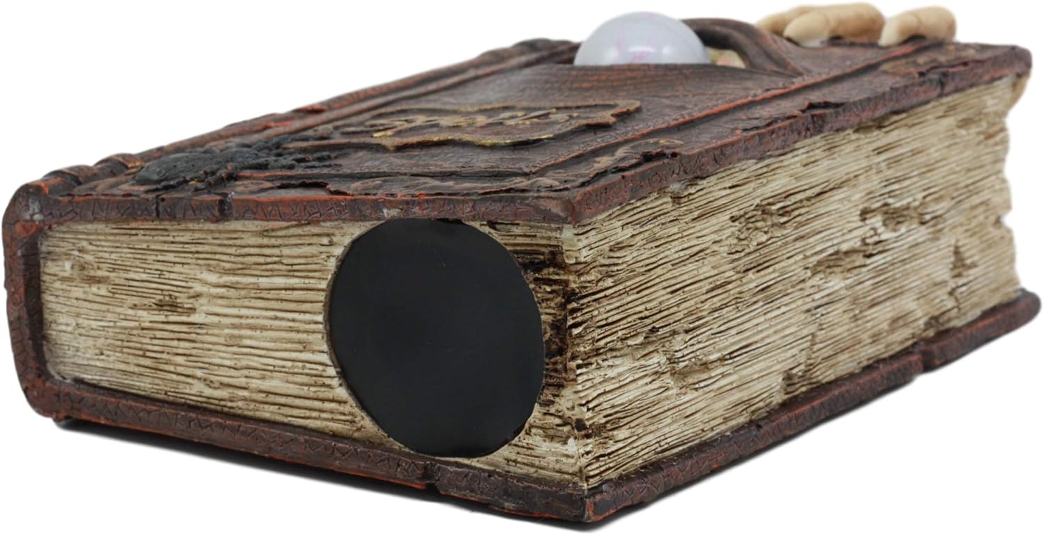 Ebros Witchcraft Hechicería realista de libro de hechizos de hechizos de hechizos Estatua decorativa de 8.5 pulgadas de alto