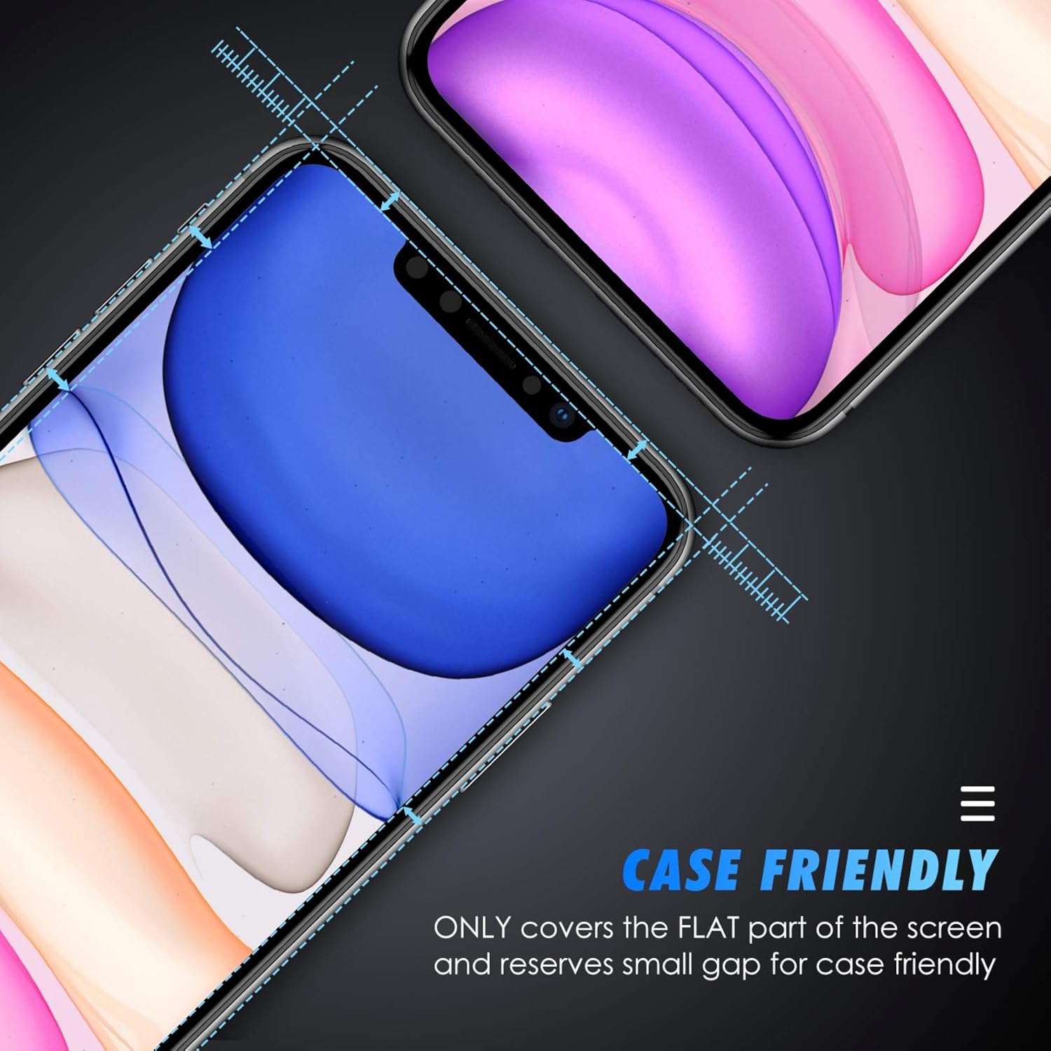 Protector de pantalla para iPhone XC, cristal templado resistente a los arañazos, 4 unidades