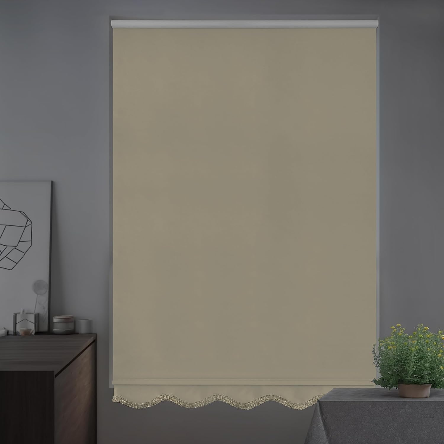 CHICOLOGY Persianas enrollables opacas personalizadas, sin cordón, para el hogar, tratamientos de ventana, persianas de puerta, persianas opacas,