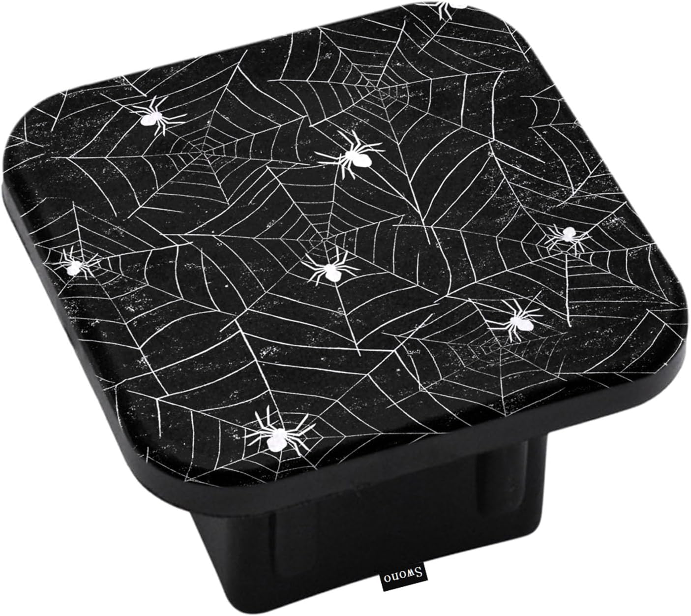 Swono Cubierta de enganche de remolque, telaraña, telarañas de Halloween, cubierta de tubo de enganche de remolque, tapa de enchufe universal de 2