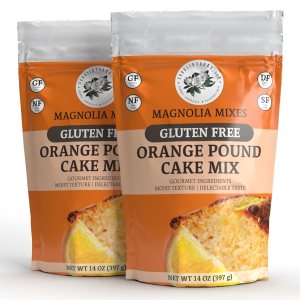 Magnolia Mixes – Mezcla de pastel de libras de naranja sin gluten, paquete de 2 unidades (no paquete de 4) Magnolia Mixes – Mezcla de pastel de libras de naranja sin gluten, paquete de 2 unidades (no paquete de 4)