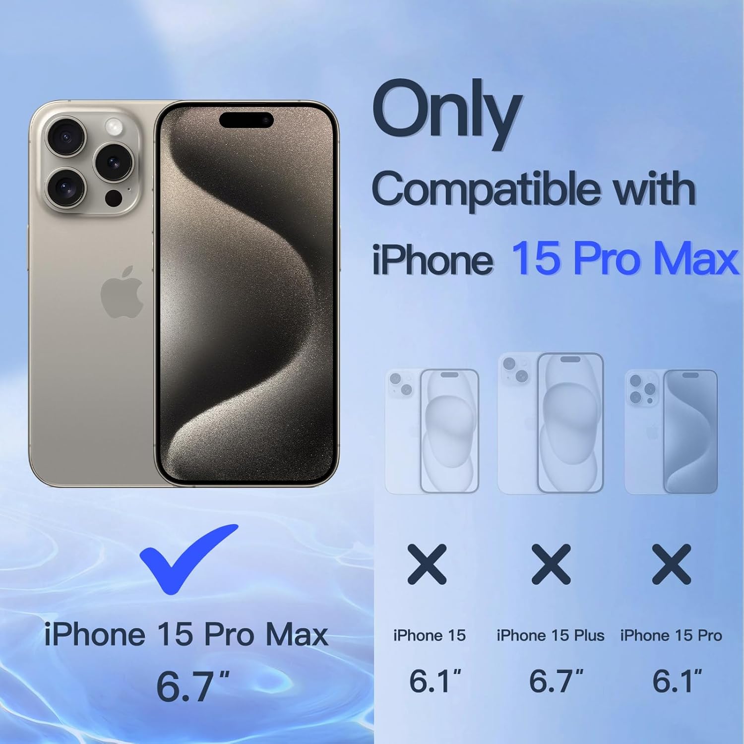 JETech Protector de pantalla de privacidad para iPhone 15 Pro Max de 6.7 pulgadas con protector de lente de cámara, película de vidrio templado