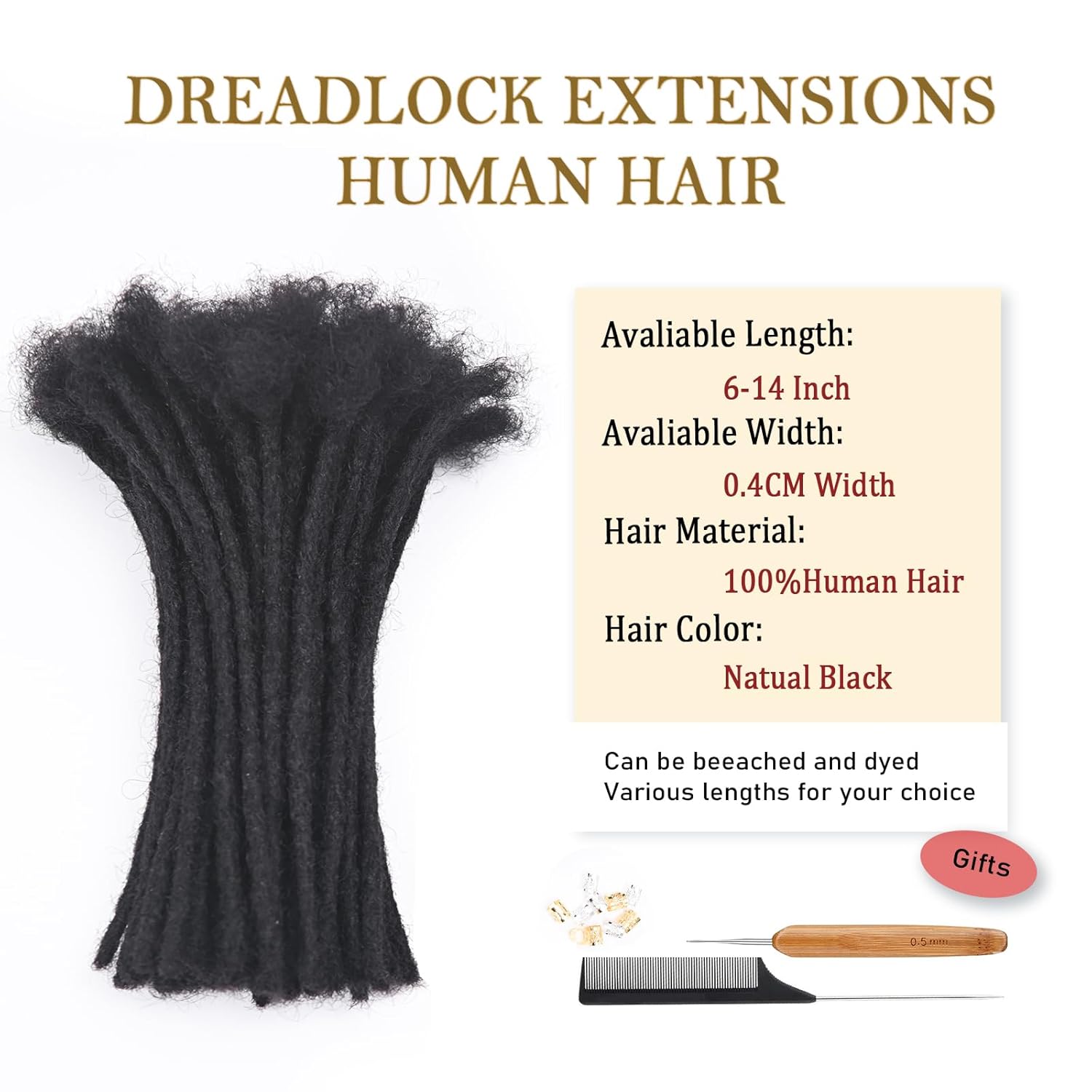 Extensiones de cabello humano de 2 pulgadas, 60 hebras de 0.2 in de grosor, extensiones de cabello humano para mujeres y hombres, 100 % hechas a