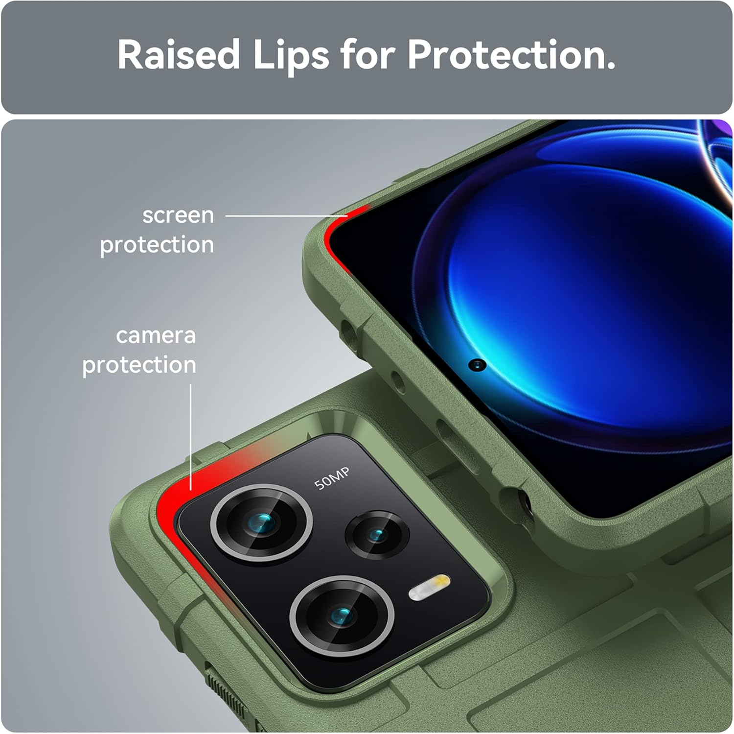 CCSmall Funda para Xiaomi Redmi Note 12 Pro 5G, Funda para Poco X5 Pro, resistente a prueba de golpes, funda de teléfono compatible con carga