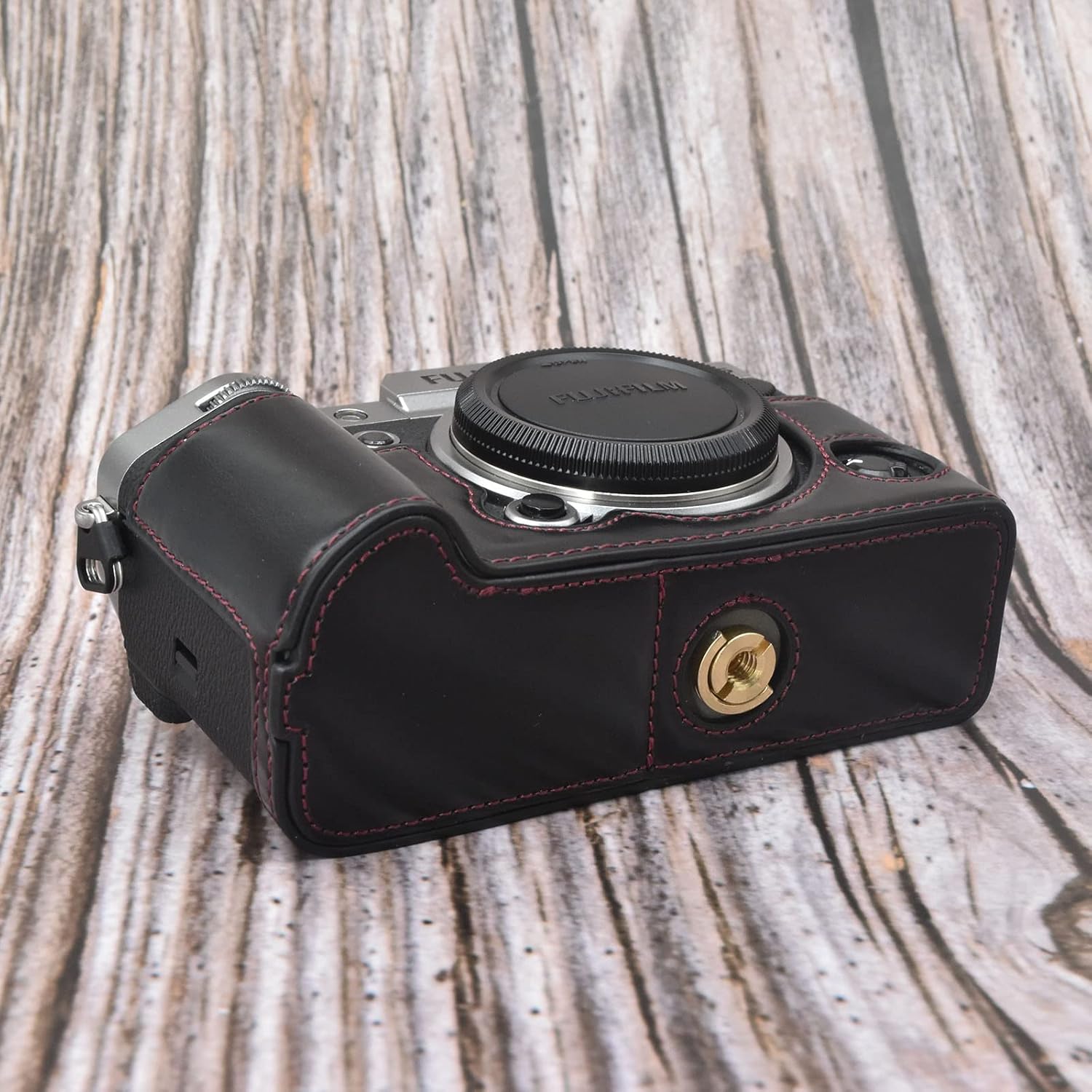 Rieibi Fuji XT5 – Funda de piel sintética para cámara digital Fujifilm X-T5, funda protectora para Fuji XT5 X-T5, color negro