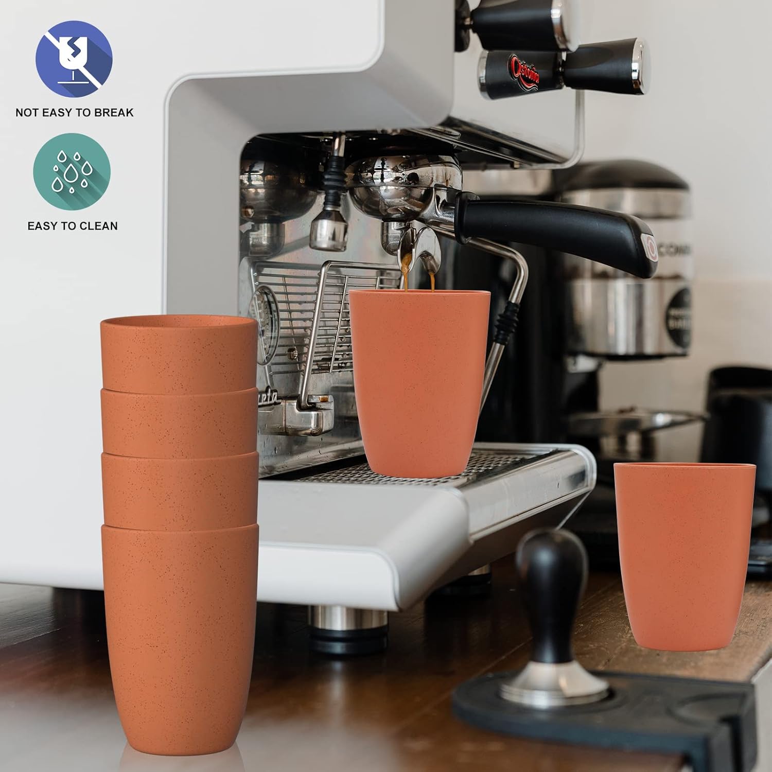 Vasos de paja de trigo, 6 unidades, buena alternativa a los vasos reutilizables de plástico de 20 onzas, vasos irrompibles para beber reutilizables,