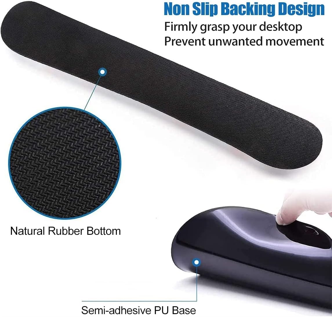 Alfombrilla de mouse con soporte de muñeca, alfombrilla de mouse de gel ergonómica, reposamuñecas de teclado de espuma viscoelástica, diseño de