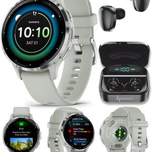Wearable4U Garmin Venu 3S Reloj inteligente con GPS, pantalla AMOLED de 1.61 pulgadas, características avanzadas de salud y fitness, hasta 10 días Wearable4U Garmin Venu 3S Reloj inteligente con GPS, pantalla AMOLED de 1.61 pulgadas, características avanzadas de salud y fitness, hasta 10 días