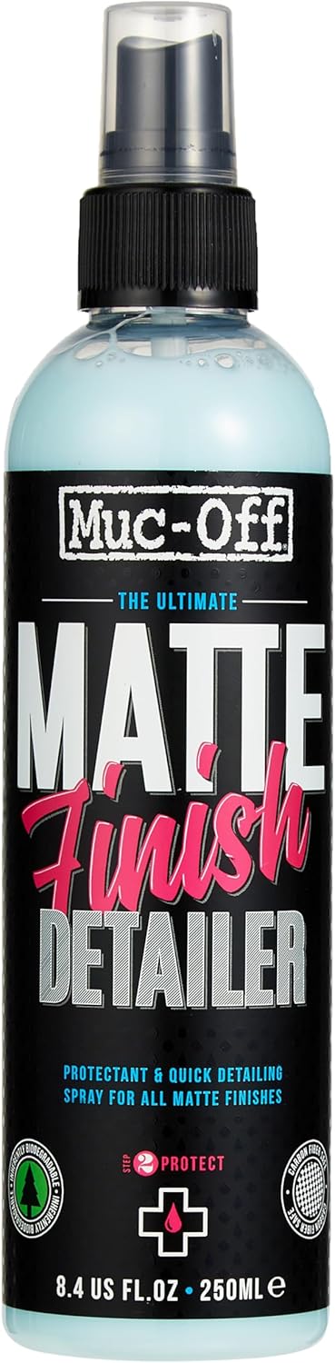 Muc-Off Matt Finish Detailer, 8.5 fl oz  Spray de protección de bicicleta premium para MTBGravelRoad Bikes  Protector de bicicleta post-lavado para