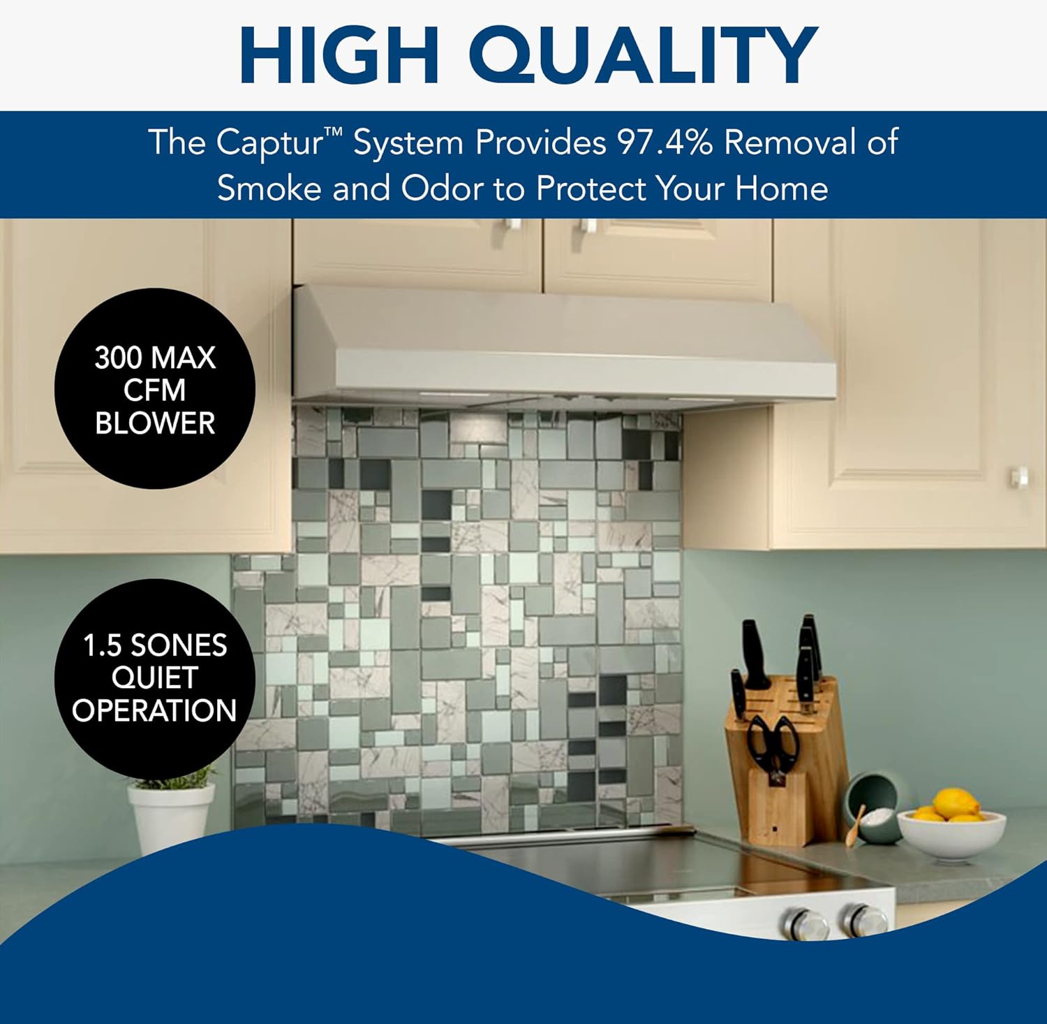 Broan-NuTone BCSEK136SS Energy Star Certified Glacier Series Campana extractora, 36 pulgadas, acero inoxidable