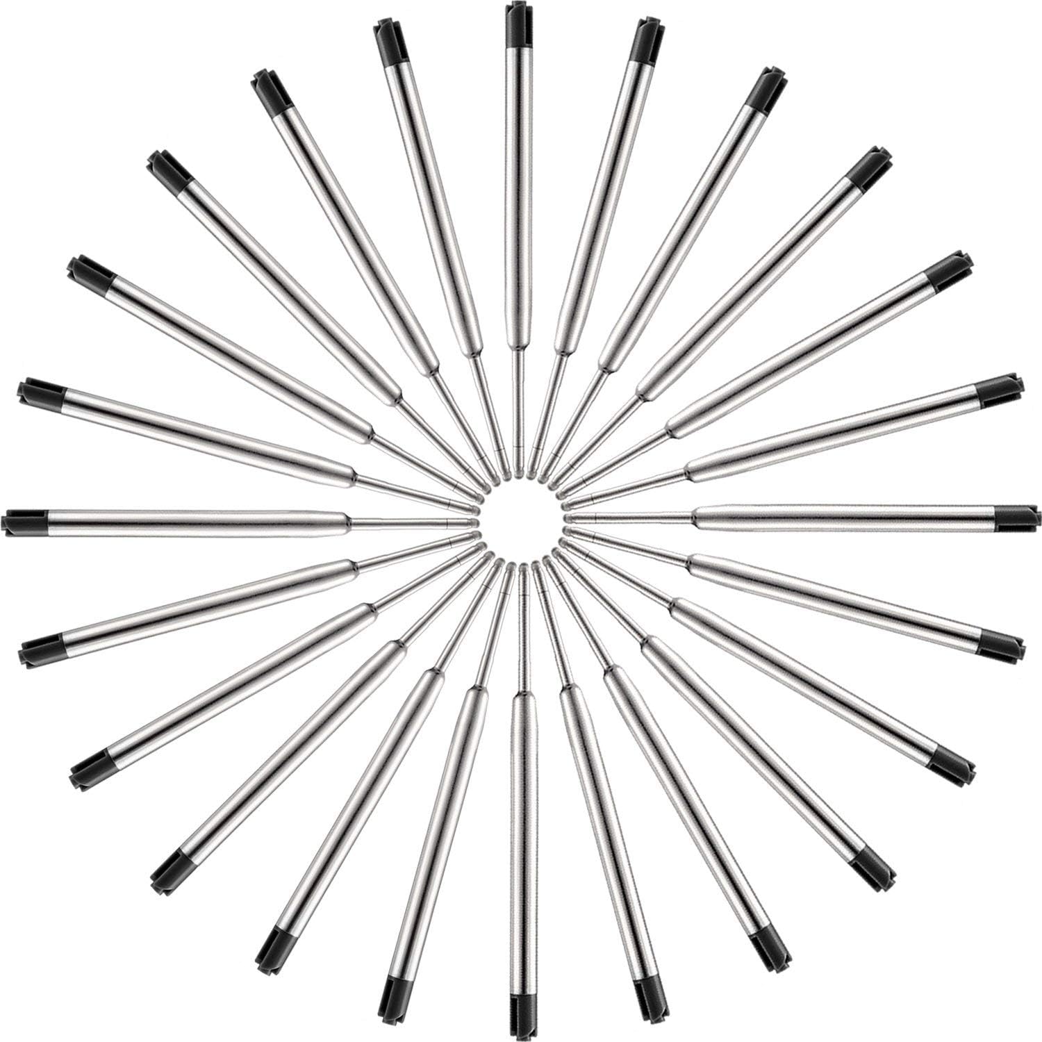 DunBong Recambios de tinta negra para bolĂgrafo repuesto de metal de punta media negro - Imagen 3