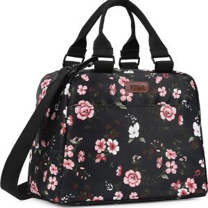 PBRO Lonchera térmica para mujer, bolsa de almuerzo reutilizable de apertura amplia con cinturón de hombro ajustable, bonita lonchera portátil con PBRO Lonchera térmica para mujer, bolsa de almuerzo reutilizable de apertura amplia con cinturón de hombro ajustable, bonita lonchera portátil con