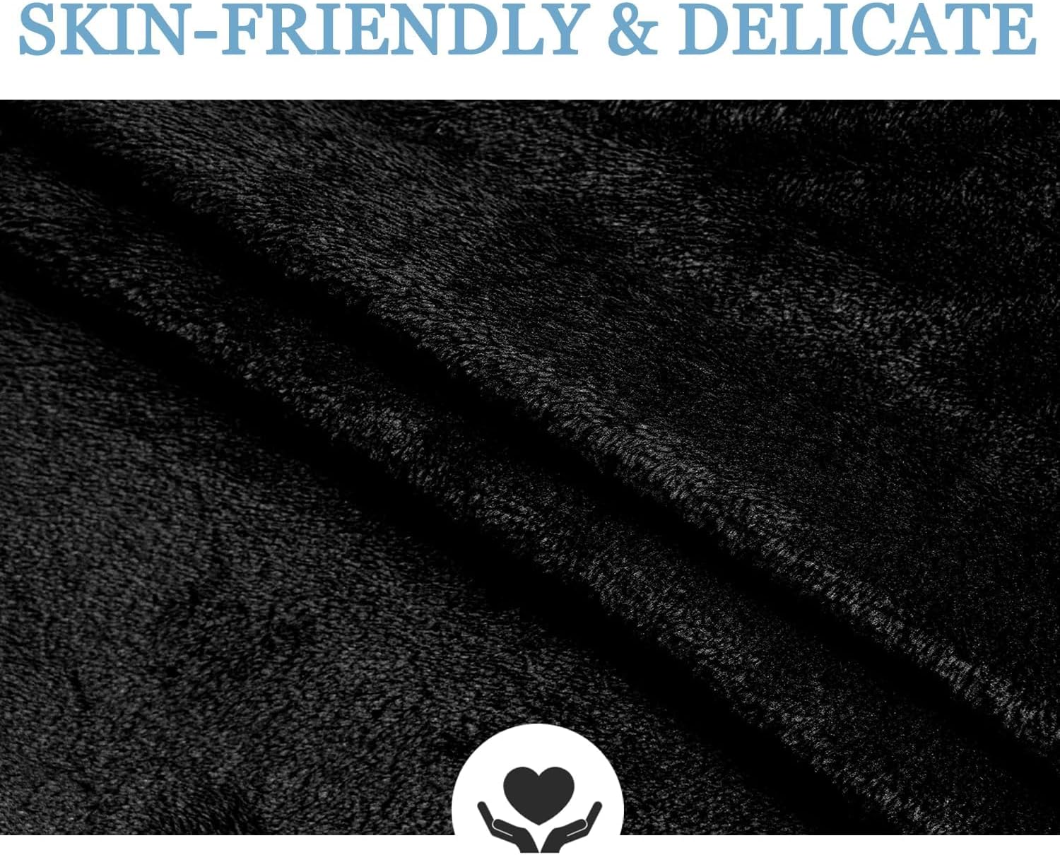 Almohadas de cuerpo negro Sherpa para adultos, funda de almohada corporal ultra suave con cierre de sobre, funda de almohada corporal mullida de 21