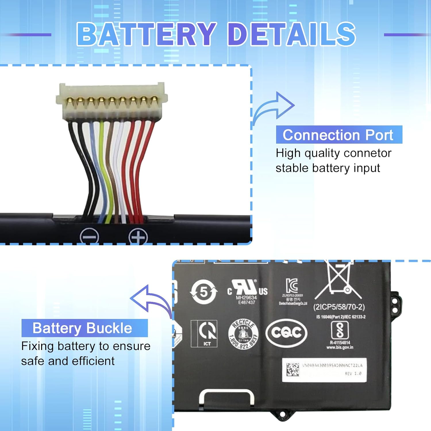 Espacio AA-PBQN4TR – Batería de repuesto para laptop Samsung Galaxy Chromebook 2 XE530QDA XE530QDA-KA1US XE530QDA-KA2US XE530QDA-KB1US