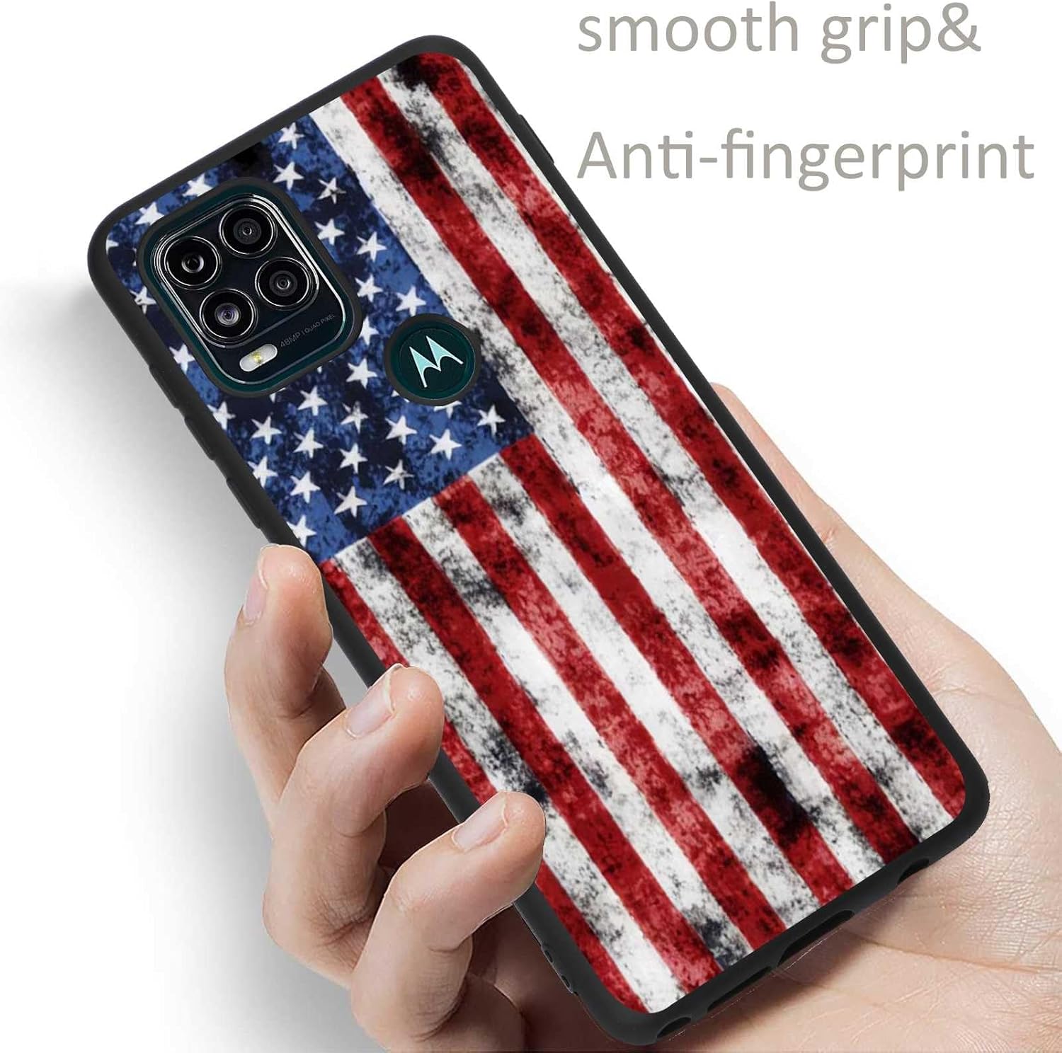 Funda compatible con Motorola Moto G Stylus 5G, bandera estadounidense, patrón retro de soldado veterano para Moto Case hombres y mujeres, funda de