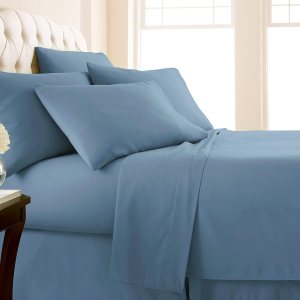 Juego de sábanas suaves de lujo de 6 piezas, 100% algodón, sábana bajera ajustable de 12 a 14 pulgadas de profundidad, hipoalergénica, sin arrugas, Juego de sábanas suaves de lujo de 6 piezas, 100% algodón, sábana bajera ajustable de 12 a 14 pulgadas de profundidad, hipoalergénica, sin arrugas,