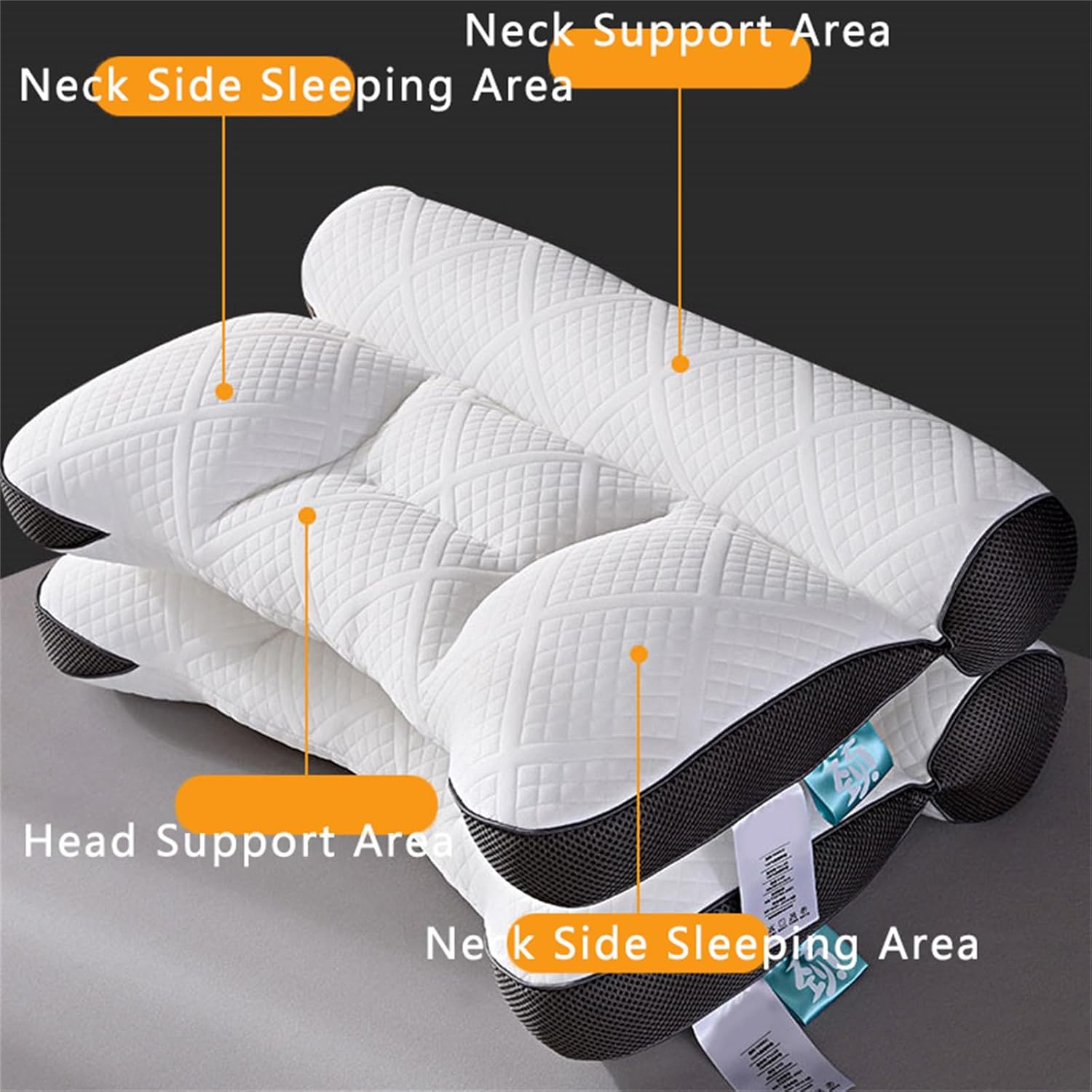 znvwki Almohada ergonómica de plumón de ganso, almohada ergonómica, soporte cervical para mejorar el sueño, almohada de plumón de ganso cómoda,