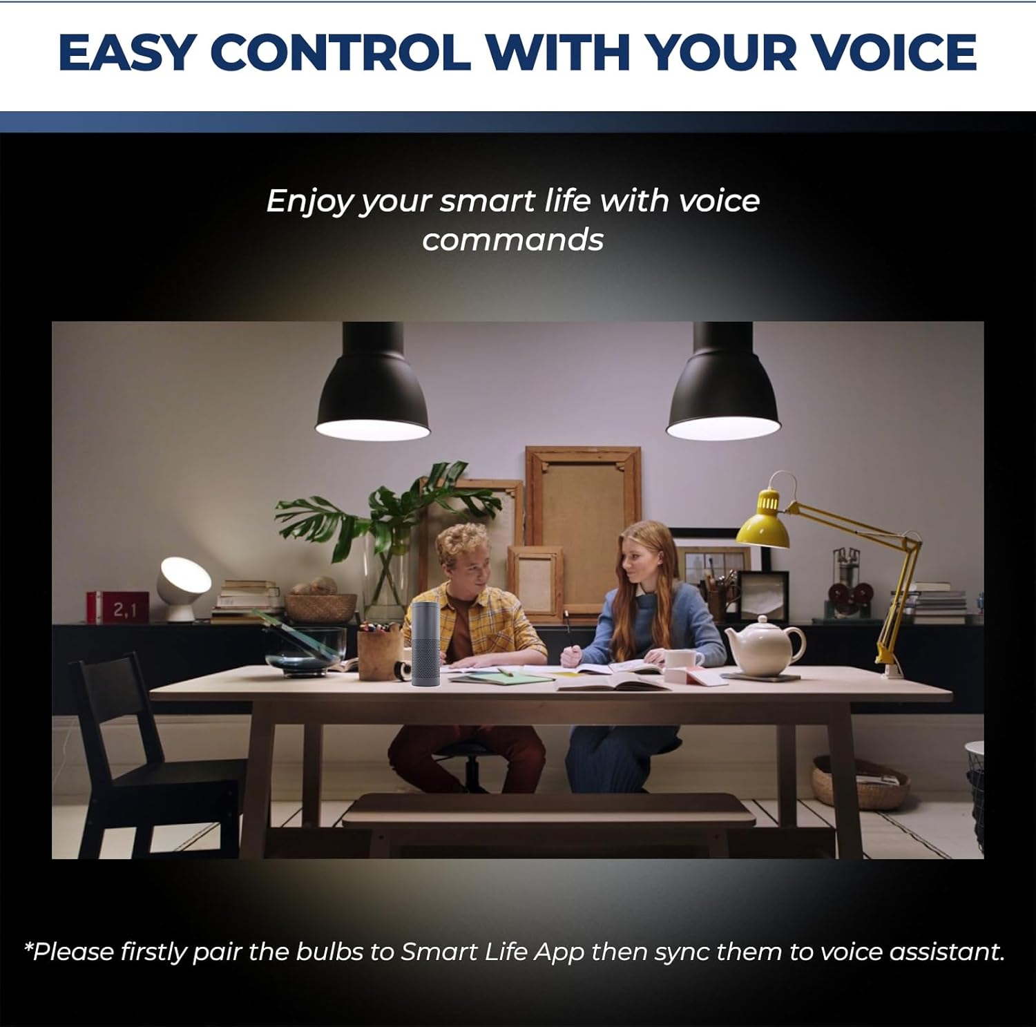 Lightinginside Bombillas inteligentes equivalentes a 60 W, bombilla inteligente WiFi de 800 lúmenes, 9 W, compatible con AlexaGoogle Assistant,