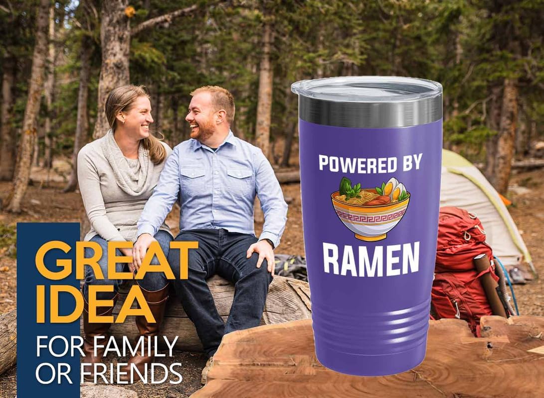 Ramen Lover Purple Edition Vaso de 20 onzas  Alimentado por ramen  Food Lovers pollo, calabaza, vegano, despensa, fideos picantes