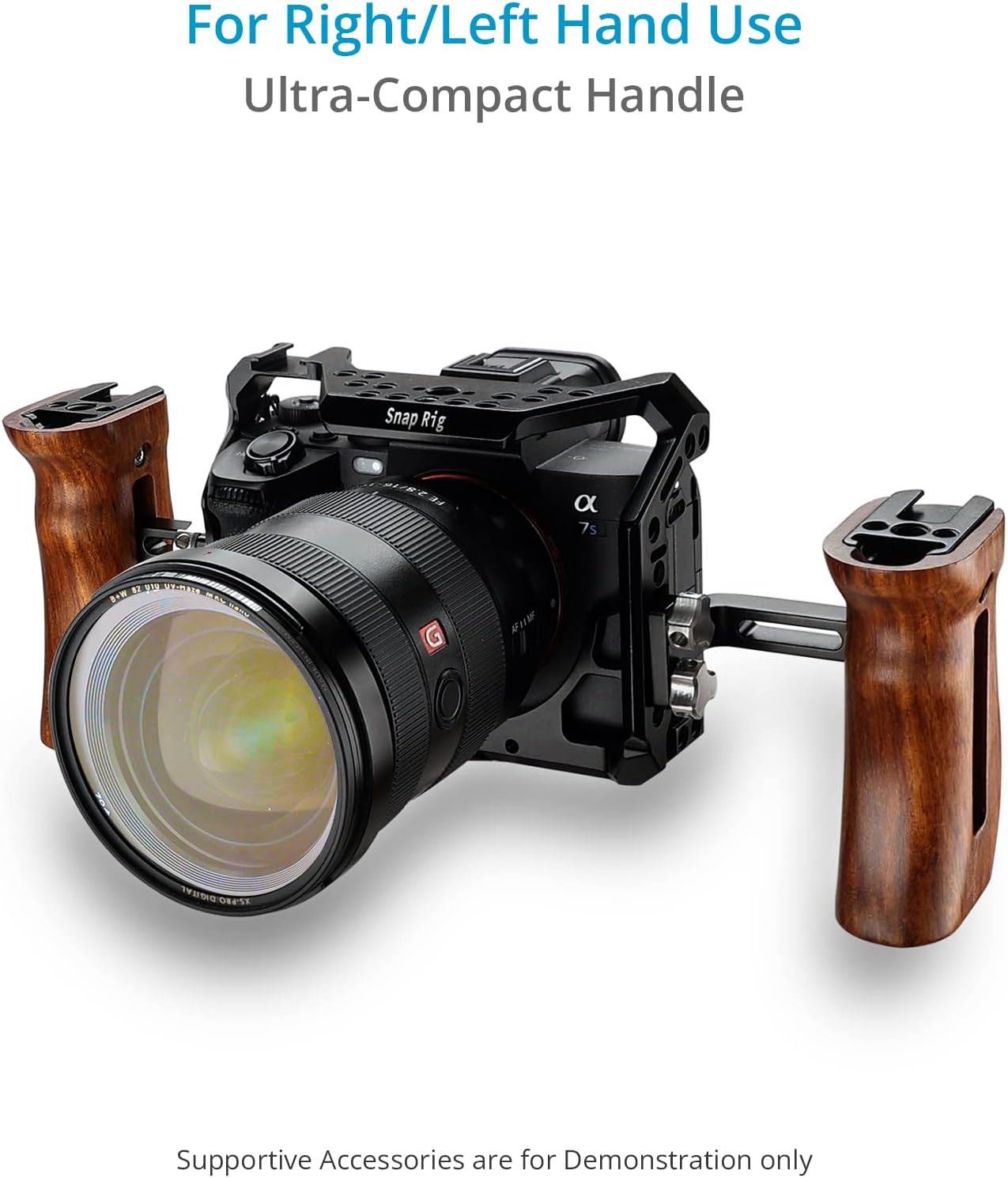 Proaim SnapRig – Mango lateral universal de madera (montaje de 14 de pulgada a 20) para cámara DSLR de tamaño pequeño a mediano  Diseño ajustable