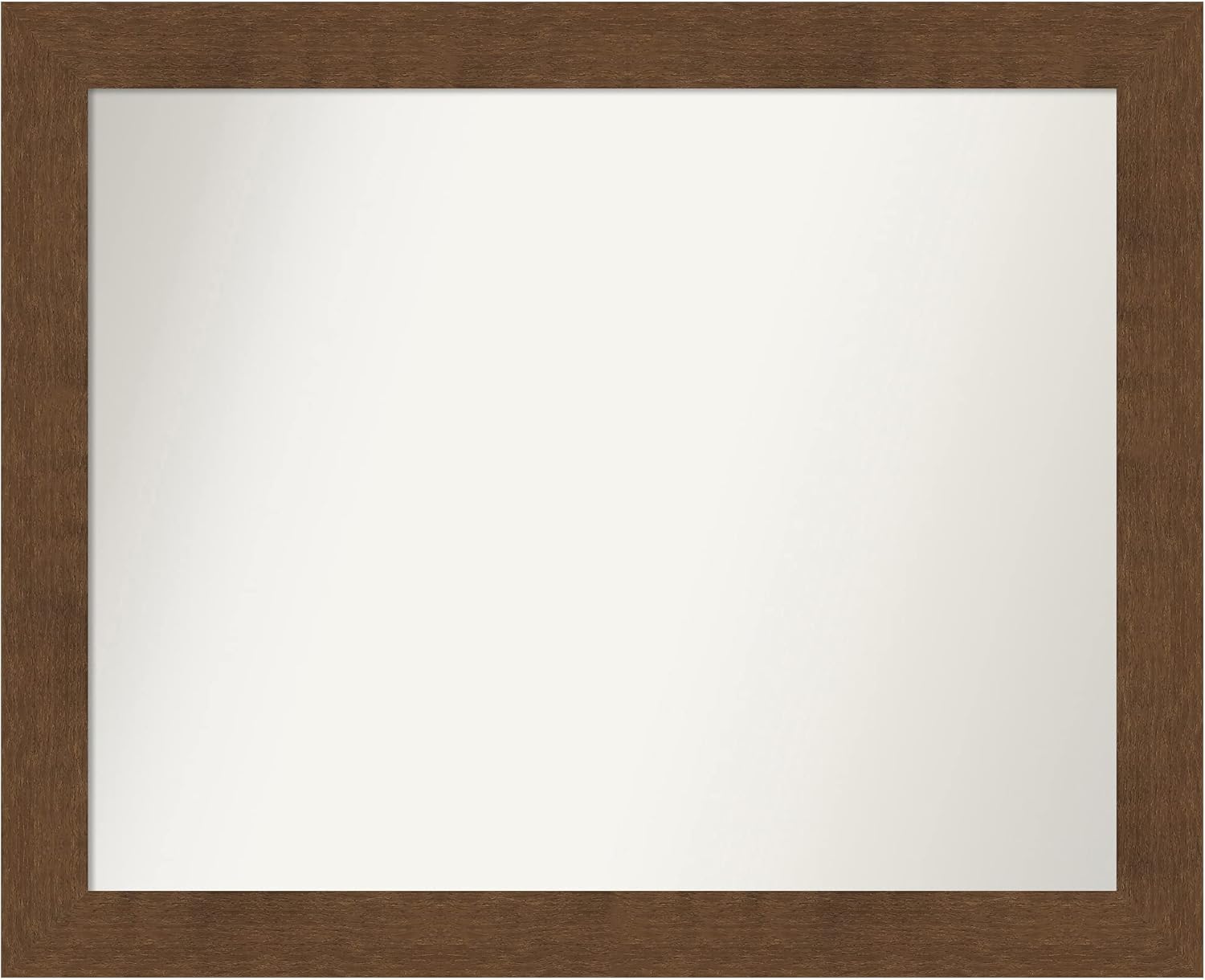 Amanti Art Wood Bathroom Mirror, Carlisle Brown Wall Mirror for use as Bathroom Vanity Mirror Over Sink (26 x 32 in.) Non-Beveled Mirror, Brown
