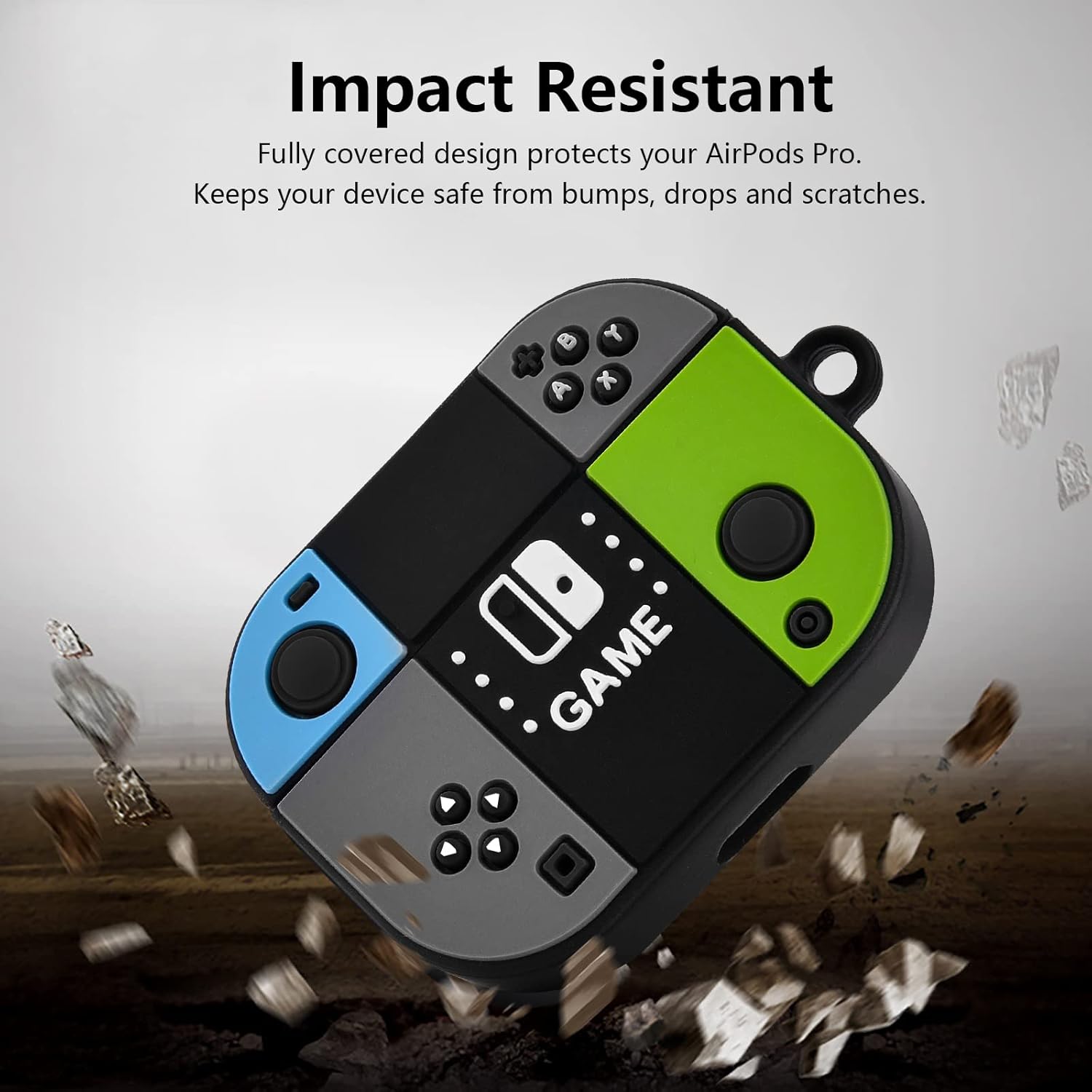 KOREDA Funda compatible con AirPods Pro de 12 generación, funda de diseño de juego Cool Switch para AirPods Pro, bonita funda de silicona de dibujos