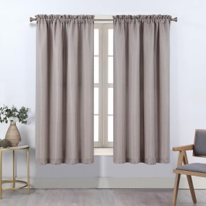 Home Queen Cortinas filtrantes de luz para sala de estar, panel de cortina con textura de lino, cortina de 63 pulgadas de largo para dormitorio, Home Queen Cortinas filtrantes de luz para sala de estar, panel de cortina con textura de lino, cortina de 63 pulgadas de largo para dormitorio,