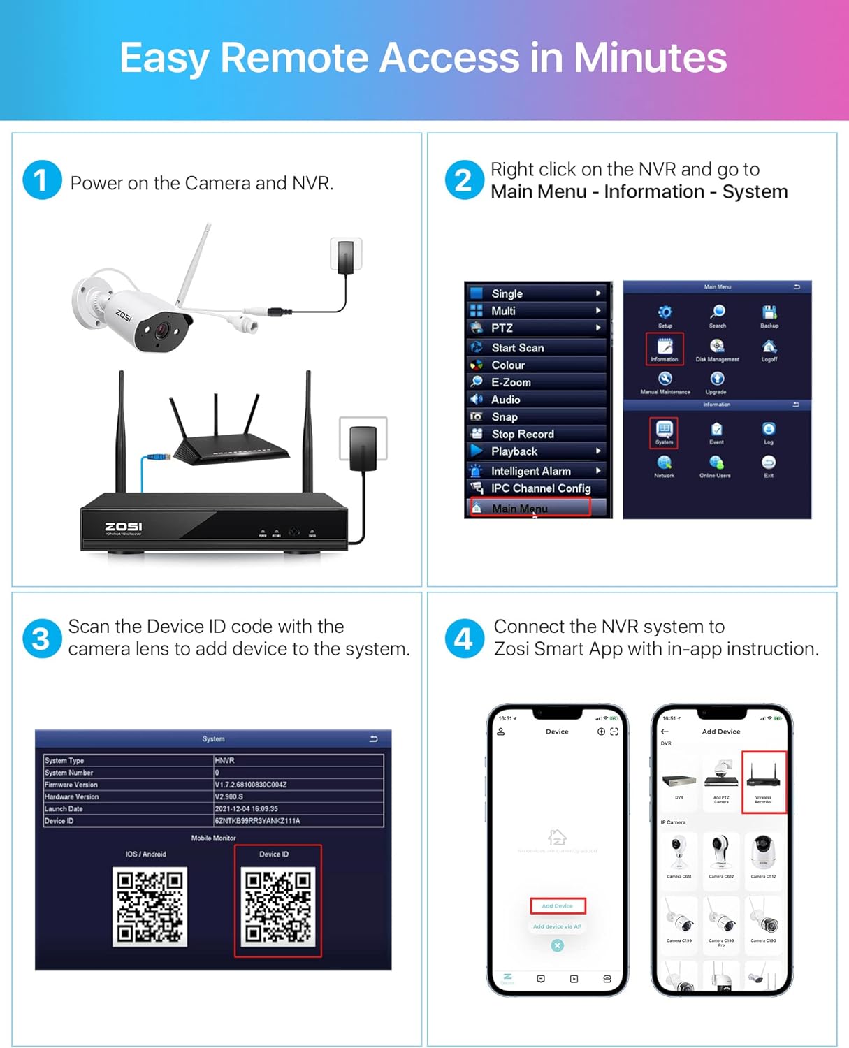 ZOSI ZG3023A – Cámara complementaria 2K, cámara IP WiFi enchufable de 3 MP para exteriores e interiores con fuente de alimentación, visión nocturna,