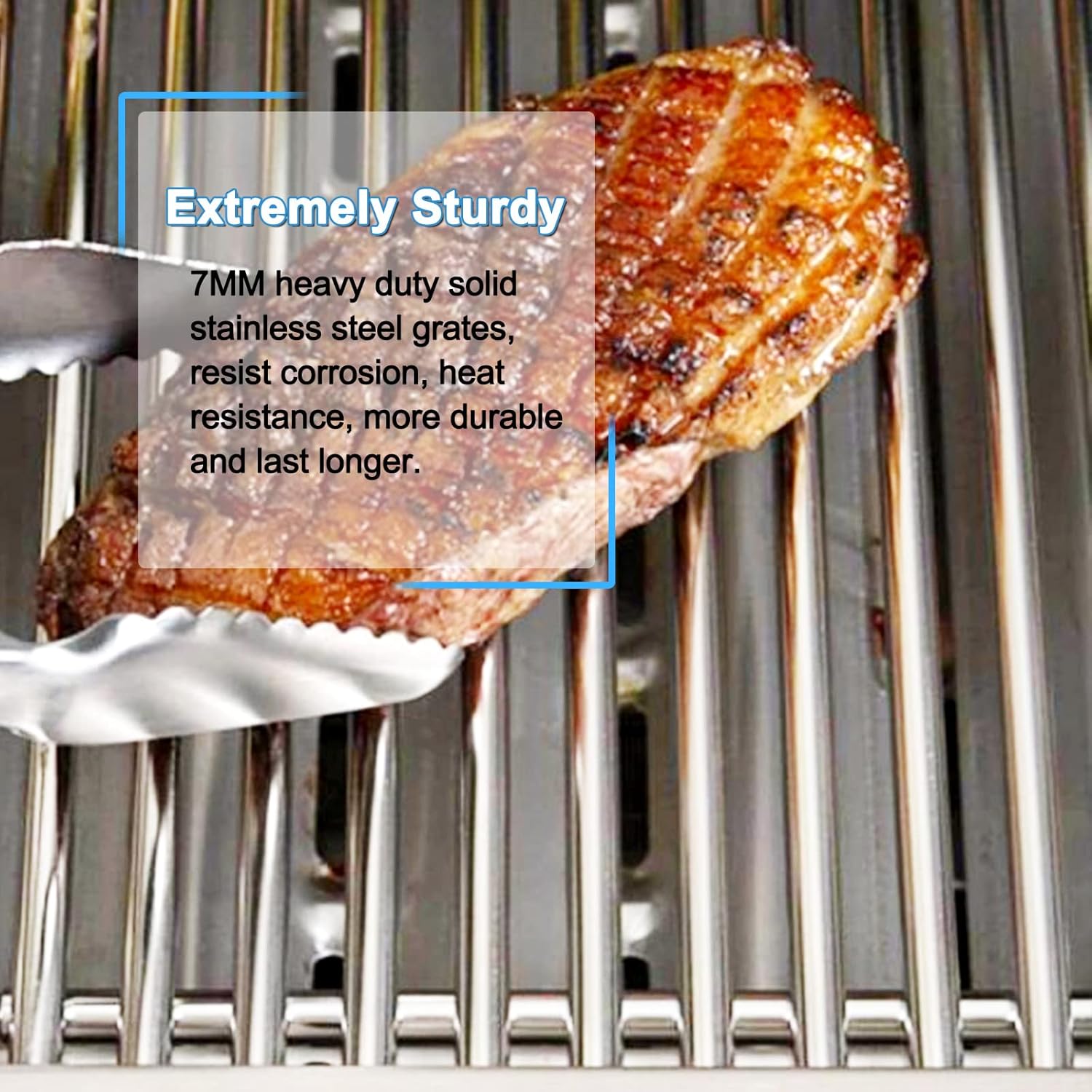 Adviace Piezas de repuesto de parrilla para Nexgrill 720-0888, 720-0888N, 720-0830H modelos de parrilla de gas, rejillas de acero inoxidable de 17