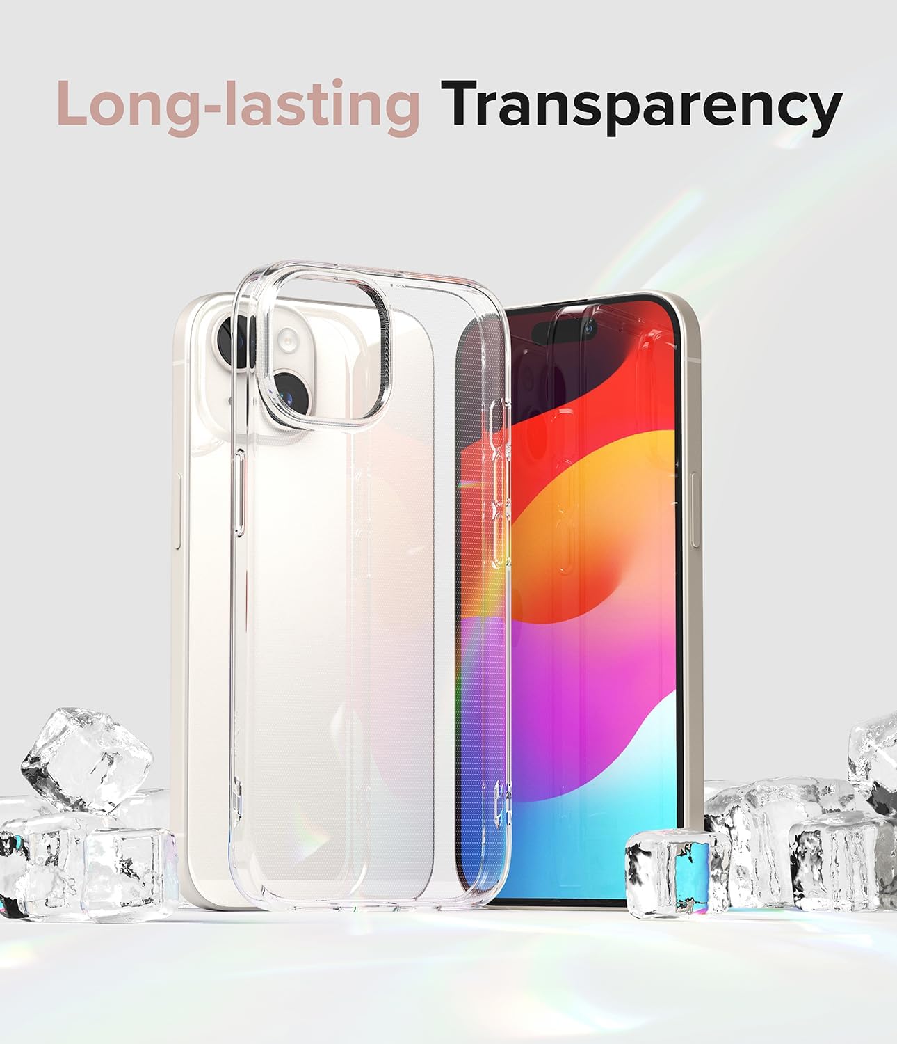 Ringke Air – Funda compatible con iPhone 15 Plus, delgada, transparente, flexible, ligera, delgada para mujeres, hombres, transparente
