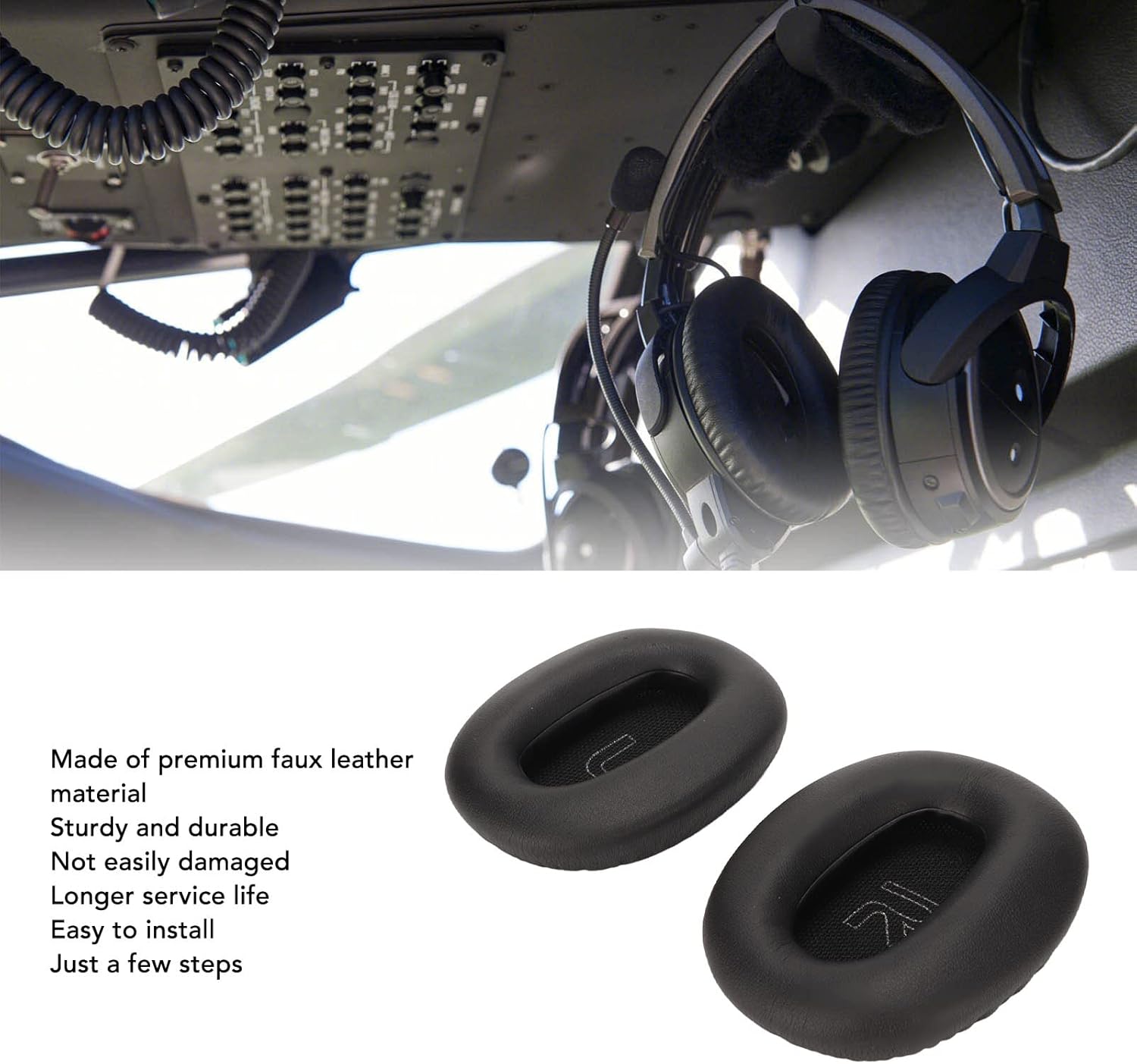 2 almohadillas para los oídos, cojín universal de repuesto para auriculares Edifier W820BT W828NB auriculares, suave, cómodo y de bajo ruido