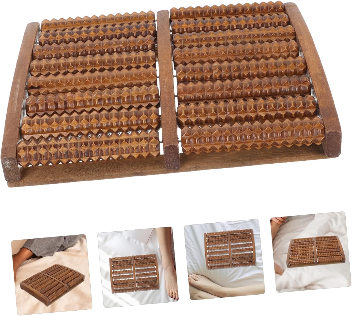 Rodillo de masaje de pies de madera – Máquina manual de masaje de pies – Diseño ergonómico – Especialización de rodillos de pies – Terapia de
