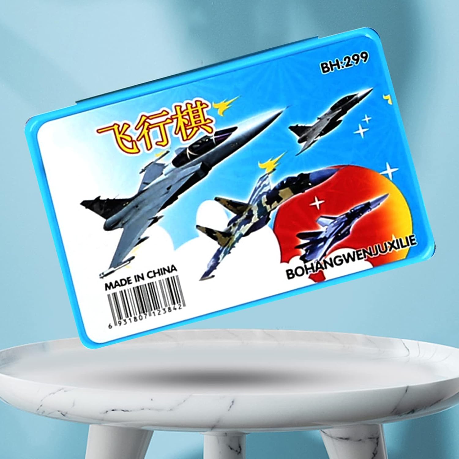 1 juego de ajedrez de avión Interacción entre padres e hijos Útil Aeroplano Ajedrez Juego de mesa portátil Azul