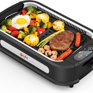 Parrilla de interior, parrilla eléctrica para interiores sin humo con tecnología de extractor de humo turbo, superficies de cocción antiadherentes, Parrilla de interior, parrilla eléctrica para interiores sin humo con tecnología de extractor de humo turbo, superficies de cocción antiadherentes,