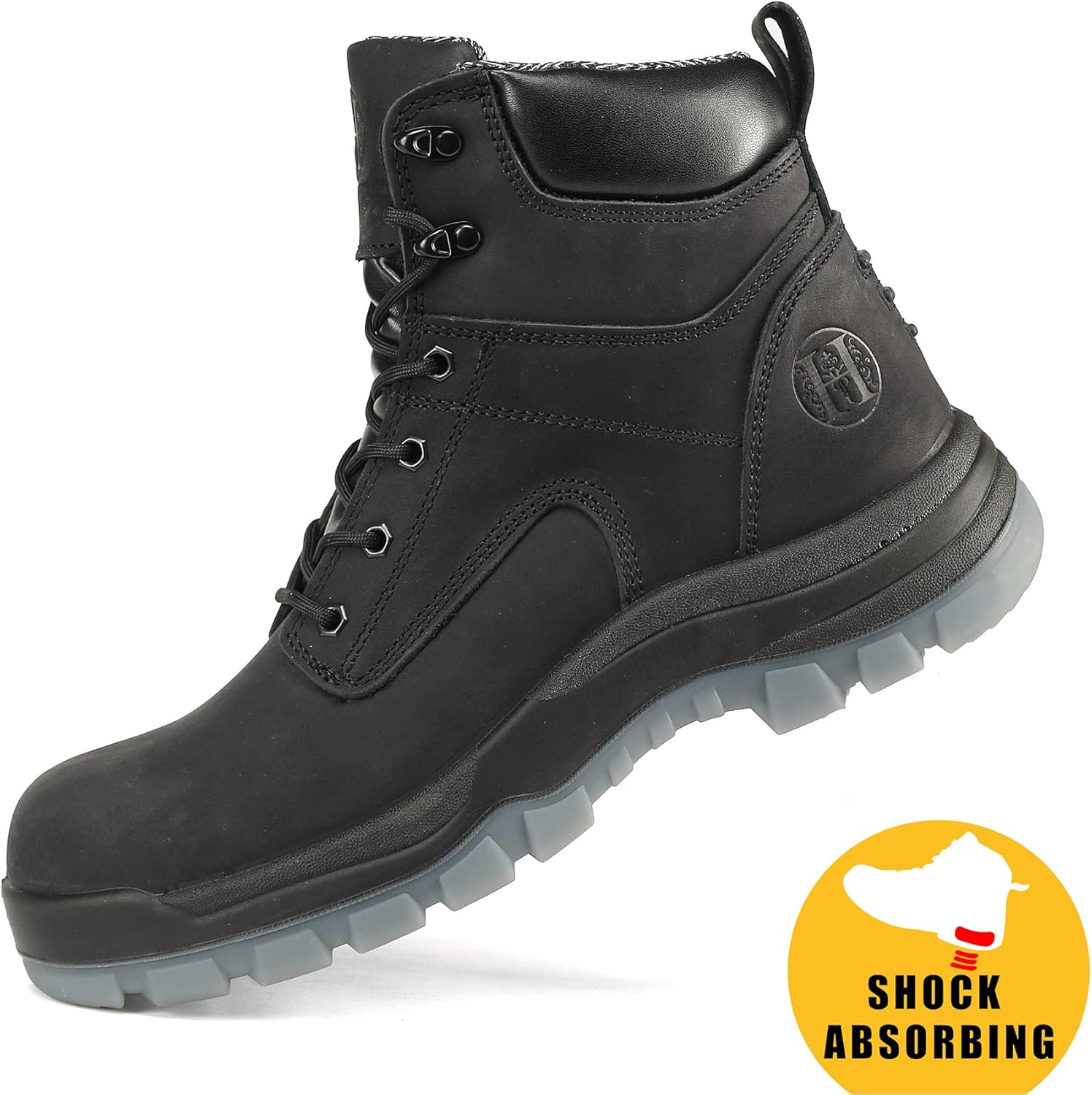 Botas de trabajo para hombre, 6 pulgadas, punta suave, resistentes al agua, antideslizantes, antipinchazos, ligeras, duraderas, transpirables