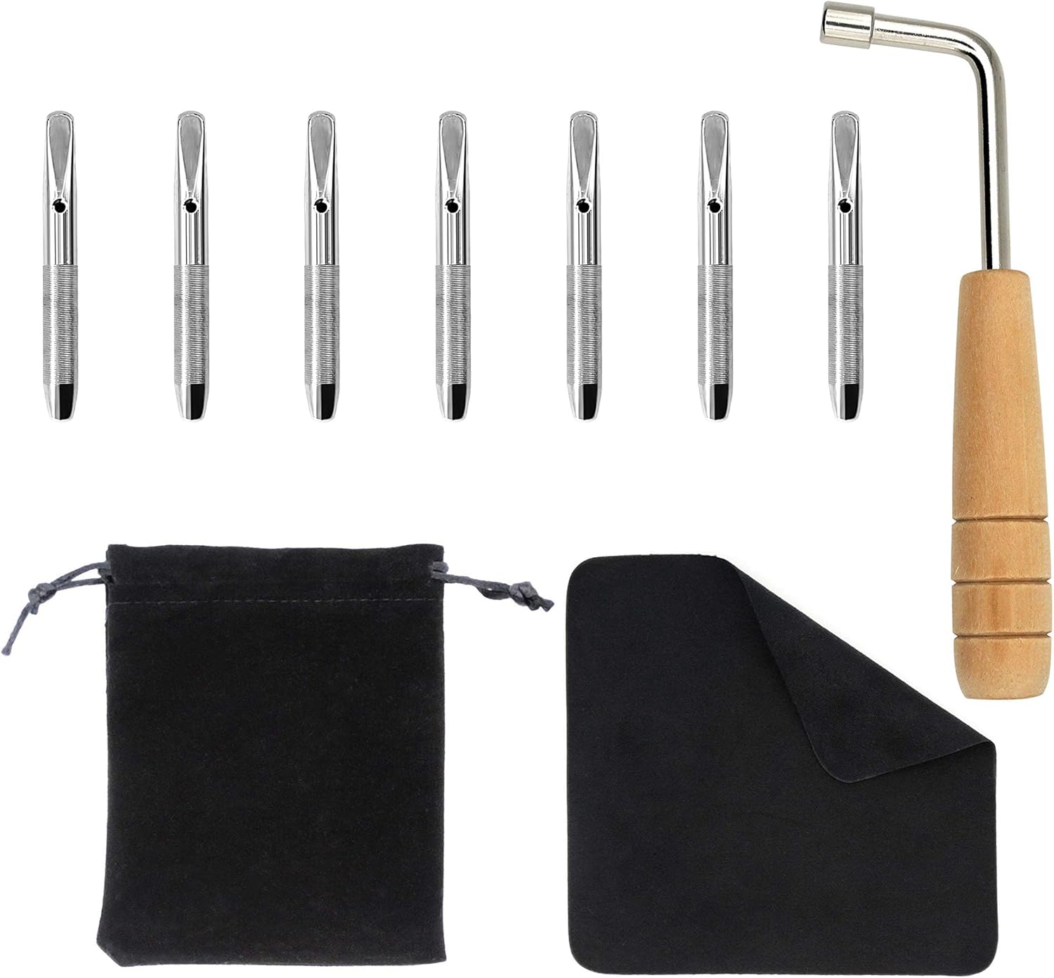 INKNOTE 7 pines de afinación ampliamente para arpa de lira, cítaras, clavecín, dulcimer y otros instrumentos de cuerda primitivos, con llave de