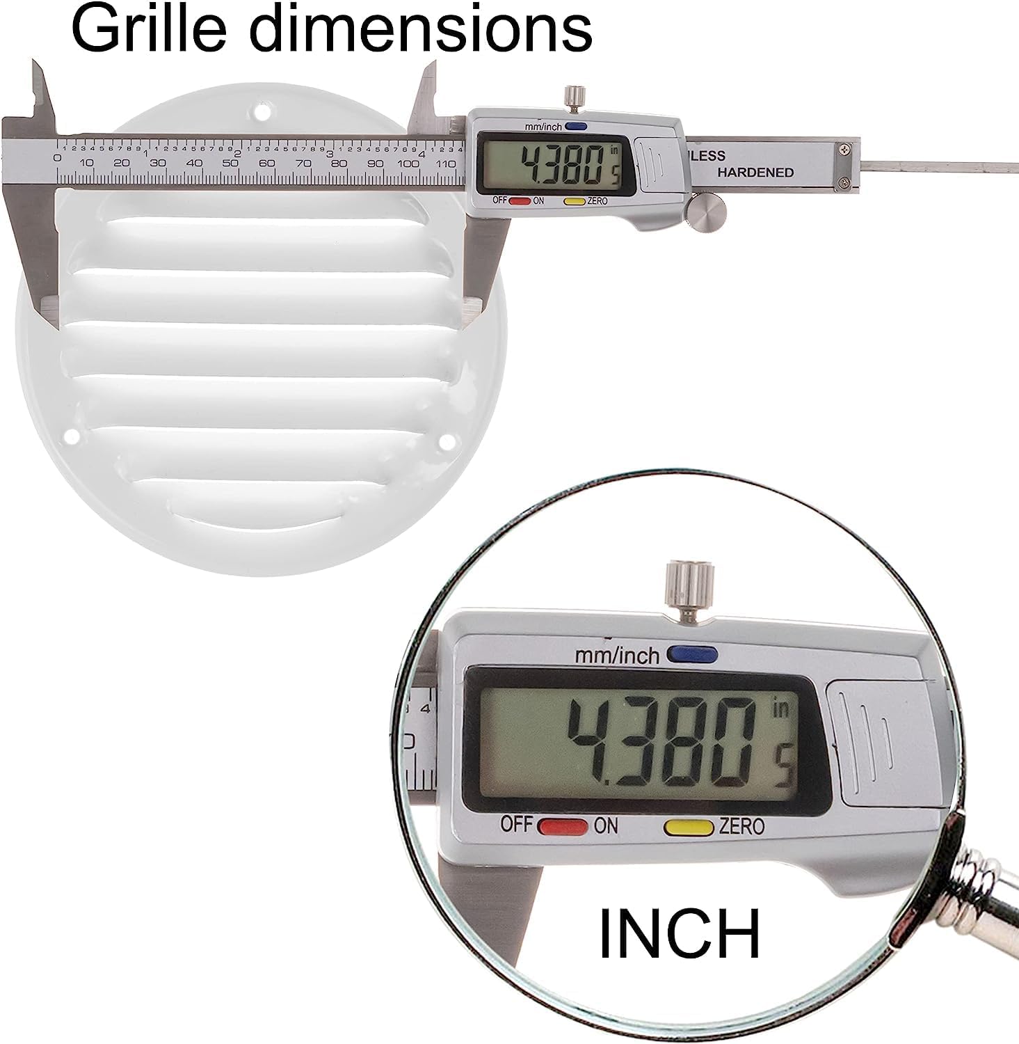 Paquete de 2 cubiertas de ventilación marrones de 4 pulgadas – Ventilación redonda de metal Soffit – Rejilla de ventilación de aire – Cubierta de
