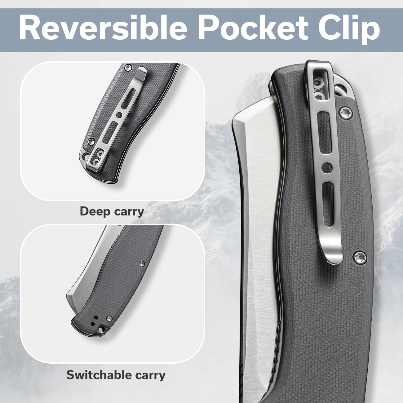 SENCUT Traxler – Cuchillo de bolsillo para hombre, cuchillo plegable para EDC, cuchillos de bloqueo con hoja de pie de oveja de 3.49 pulgadas y