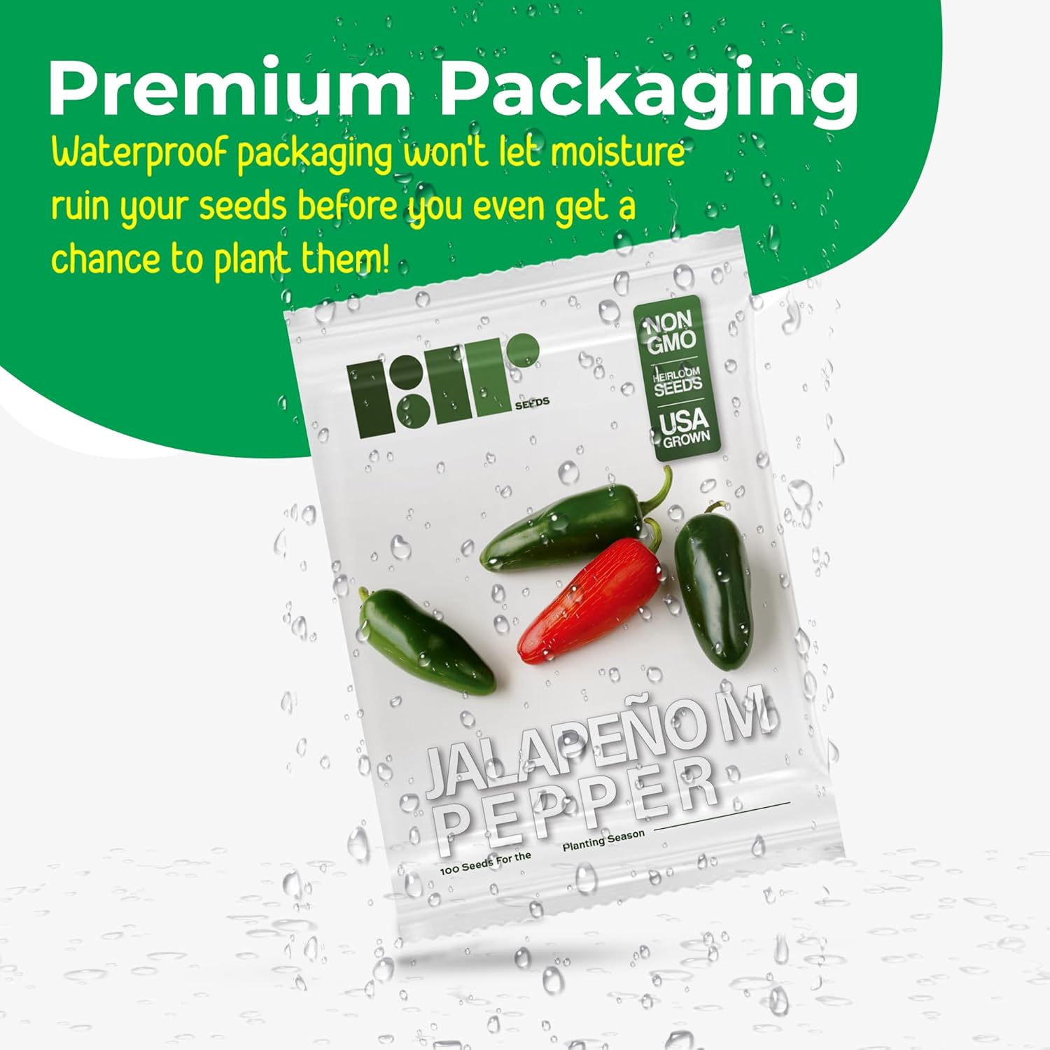 100 semillas de pimiento Jalapeño M para plantar, reliquia, sin OMG, cultivadas en EE. UU., Capsicum Annuum por RDR Seeds