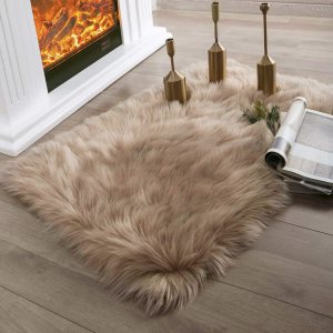 Ashler – Funda suave de piel de oveja sintética para silla, sofá, alfombra de área para suelo de habitación, sofá o sala de estar Ashler – Funda suave de piel de oveja sintética para silla, sofá, alfombra de área para suelo de habitación, sofá o sala de estar