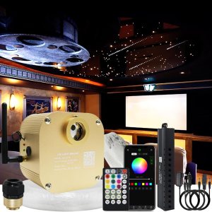 Luces ópticas de fibra óptica de 16 W con control de aplicación, música y centelleo, 3354M Luces ópticas de fibra óptica de 16 W con control de aplicación, música y centelleo, 3354M