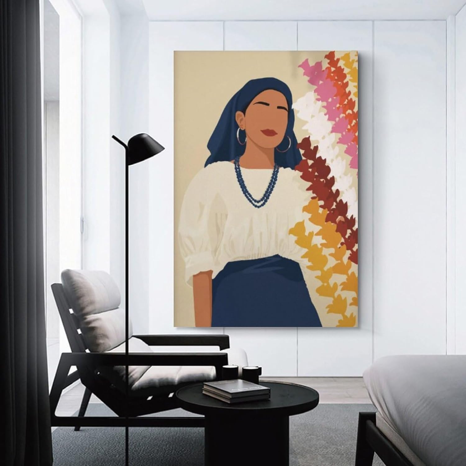 Impresión de El Salvador, póster de mujeres salvadoreñas, vestido tradicional, desfile de palmeras, retrato de El S, lienzo de pintura artística