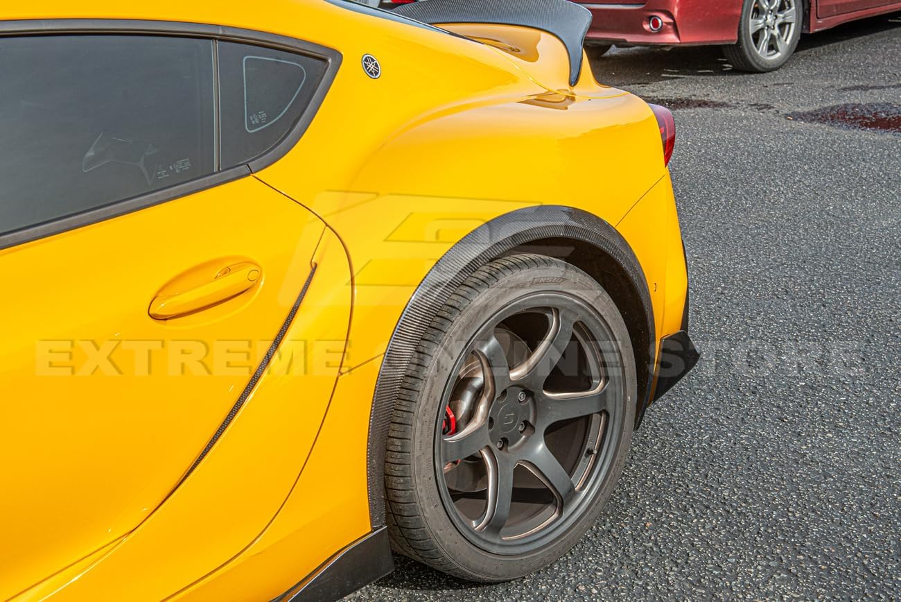 Repuesto para modelos Toyota GR Supra 2020 actuales  JDM Artisan Spirit Style Fibra de Carbono Moldeo de Rueda Lateral Trasera Moldura Fender Flare
