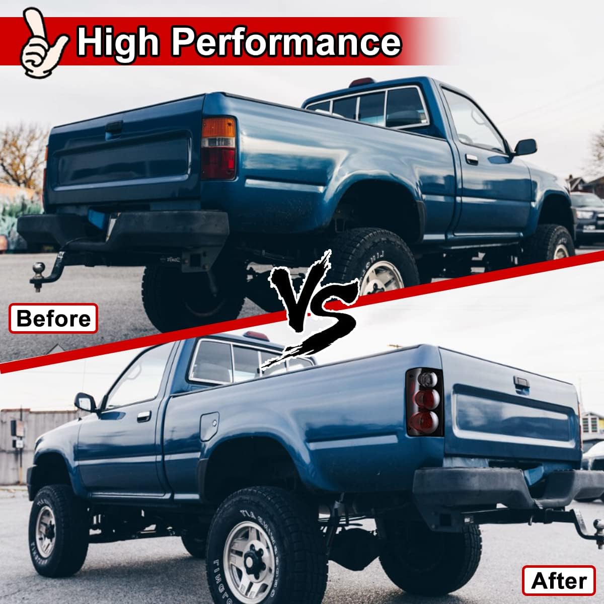 Nixon Offroad Luces traseras para Toyota Pickup 1989 1990 1991 1992 1993 1994 1995, luces traseras de automóvil, reemplazo de montaje de 1 par