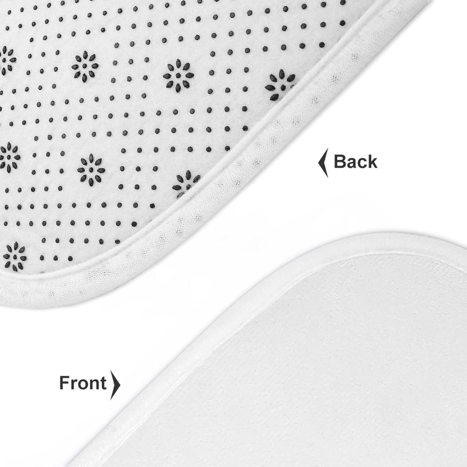 Juego de alfombras de baño de 3 piezas, ultra suaves y antideslizantes, a rayas blancas y negras con corazón dorado, alfombra de baño absorbente con