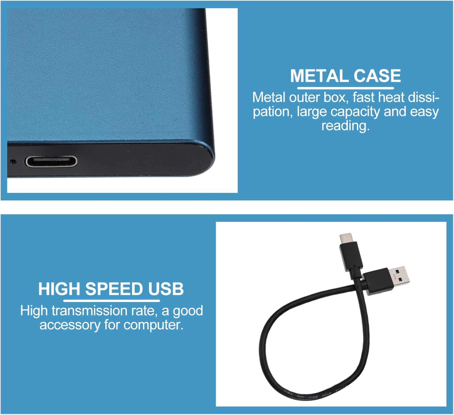 UKCOCO Unidad de estado sólido SSD Disco duro USB HDD portátil HDD externo Disco duro externo portátil Disco duro externo Disco duro portátil Disco