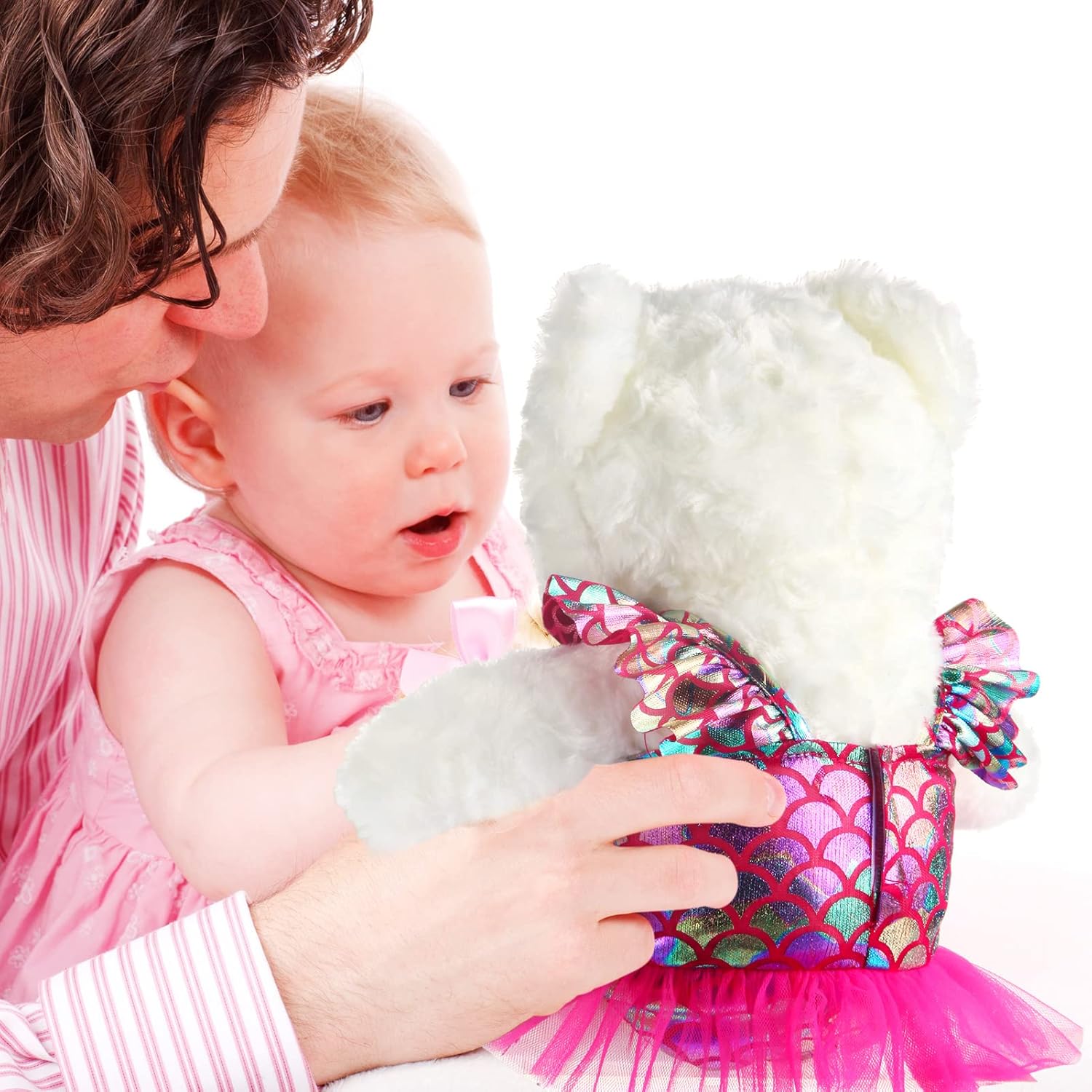 Juego de 2 ropa de oso de peluche de verano que se adapta a la mayoría de los niños de 14 a 18 pulgadas, traje de peluche de oso de peluche para
