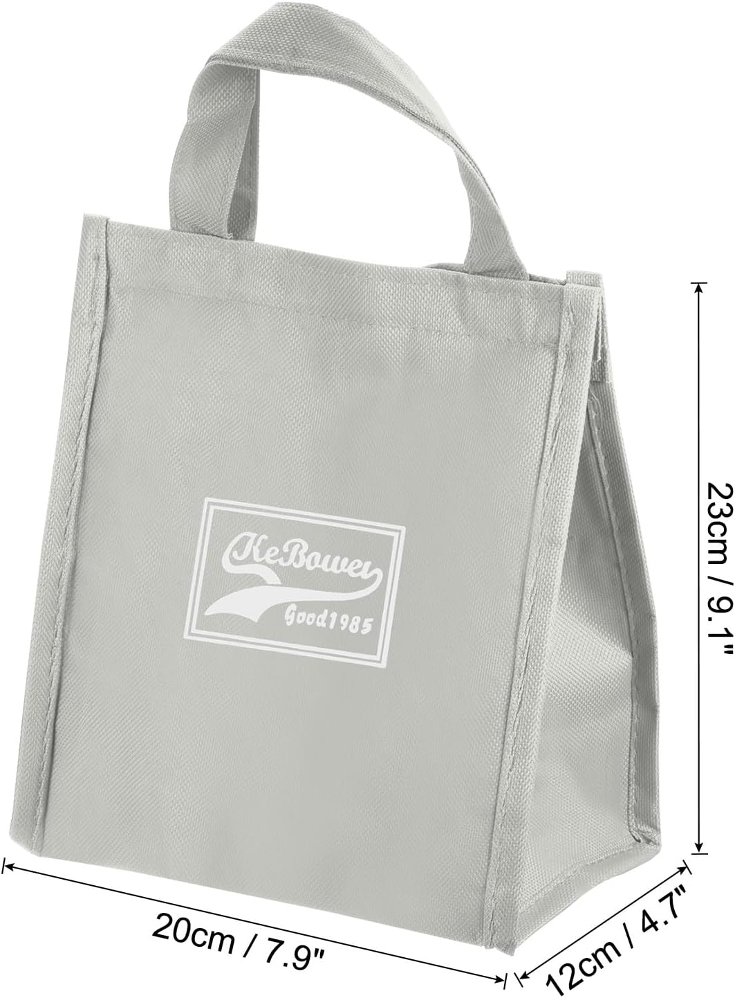 PATIKIL Lonchera para mujereshombres, bolsa térmica térmica reutilizable de 9.1 x 4.7 x 7.9 pulgadas para el trabajo, picnic al aire libre, color