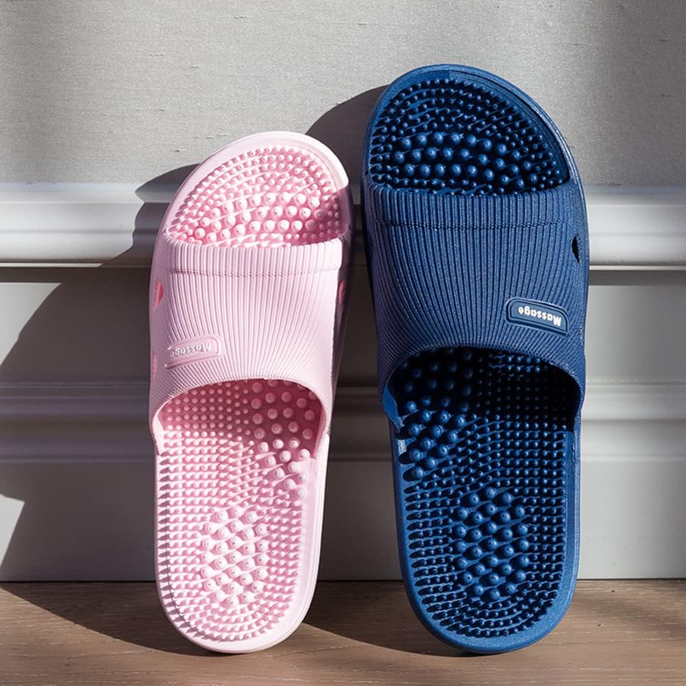 Pantuflas de masaje de acupresión para fascitis plantar para mujer, pantuflas de acupuntura, artritis, neuropatía, alivio del dolor, sandalias de