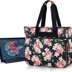 Yarwo Estuche de transporte para pintura de diamantes A4 almohadilla de luz LED, bolsa de almacenamiento portátil para herramientas y suministros de Yarwo Estuche de transporte para pintura de diamantes A4 almohadilla de luz LED, bolsa de almacenamiento portátil para herramientas y suministros de